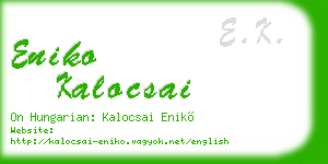 eniko kalocsai business card
