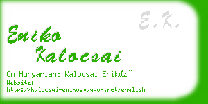 eniko kalocsai business card